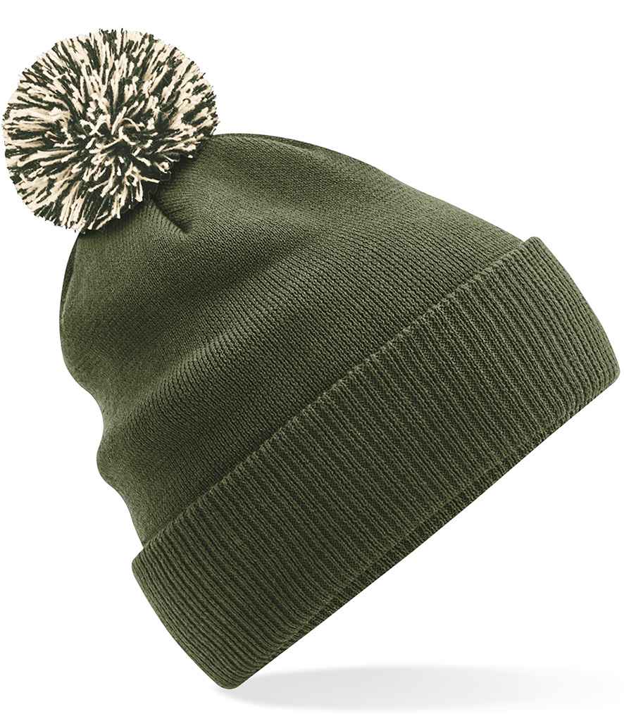 Beechfield Snowstar® Beanie - Olive Green/Oatmeal