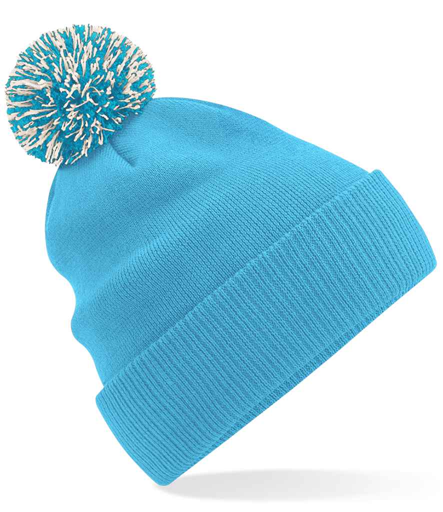 Beechfield Snowstar® Beanie - Surf Blue/Off White