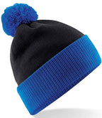 Beechfield Snowstar® Two Tone Beanie - Black/Bright Royal