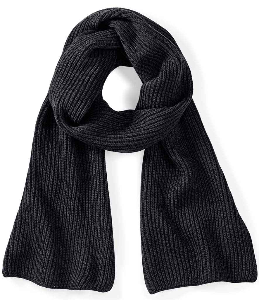 Beechfield Metro Knitted Scarf - Black
