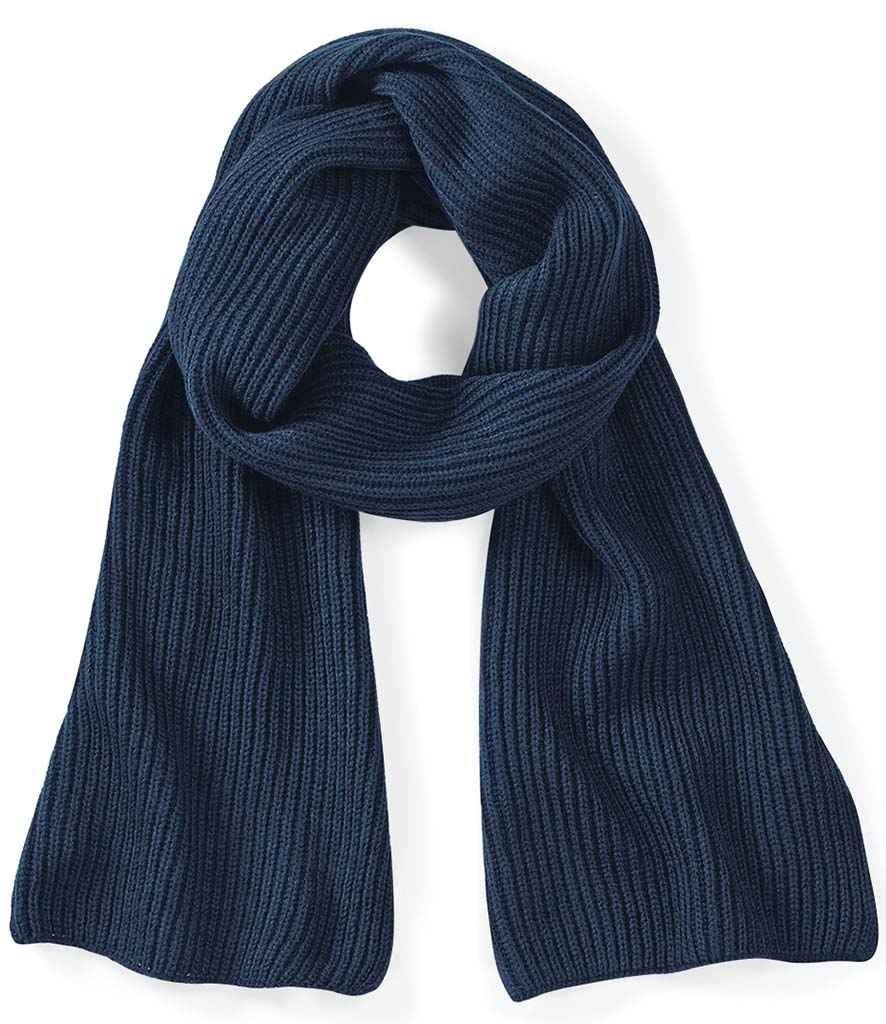 Beechfield Metro Knitted Scarf - French Navy