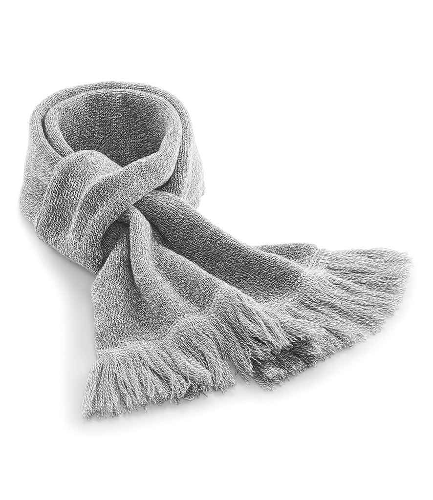 Beechfield Classic Knitted Scarf - Heather Grey