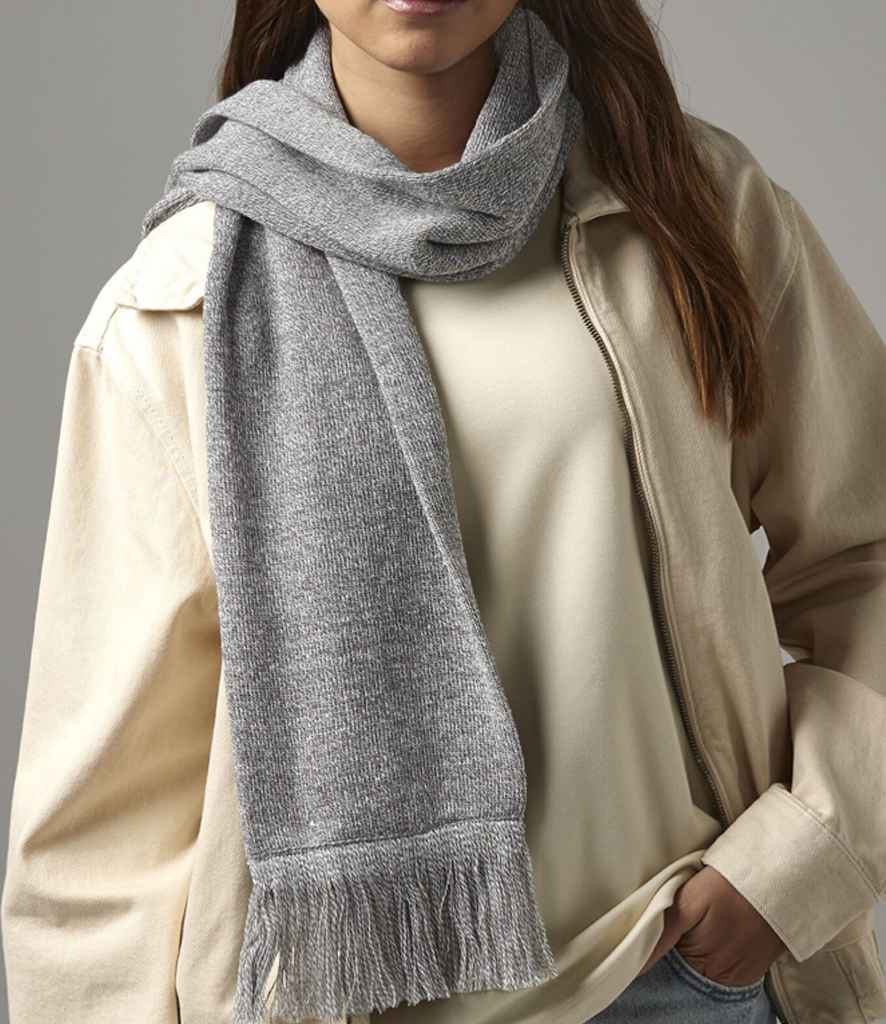 Beechfield Classic Knitted Scarf - Heather Grey