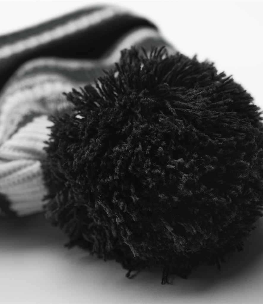 Beechfield Multi-Sport Fan Beanie - Black/Graphite Grey/White