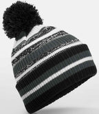 Beechfield Multi-Sport Fan Beanie - Black/Graphite Grey/White