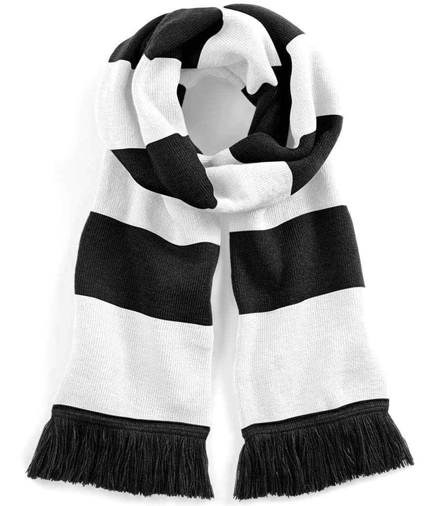 Beechfield Stadium Scarf - Black/White