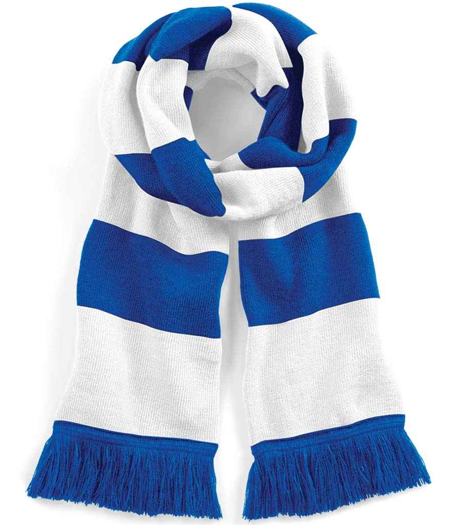 Beechfield Stadium Scarf - Bright Royal/White