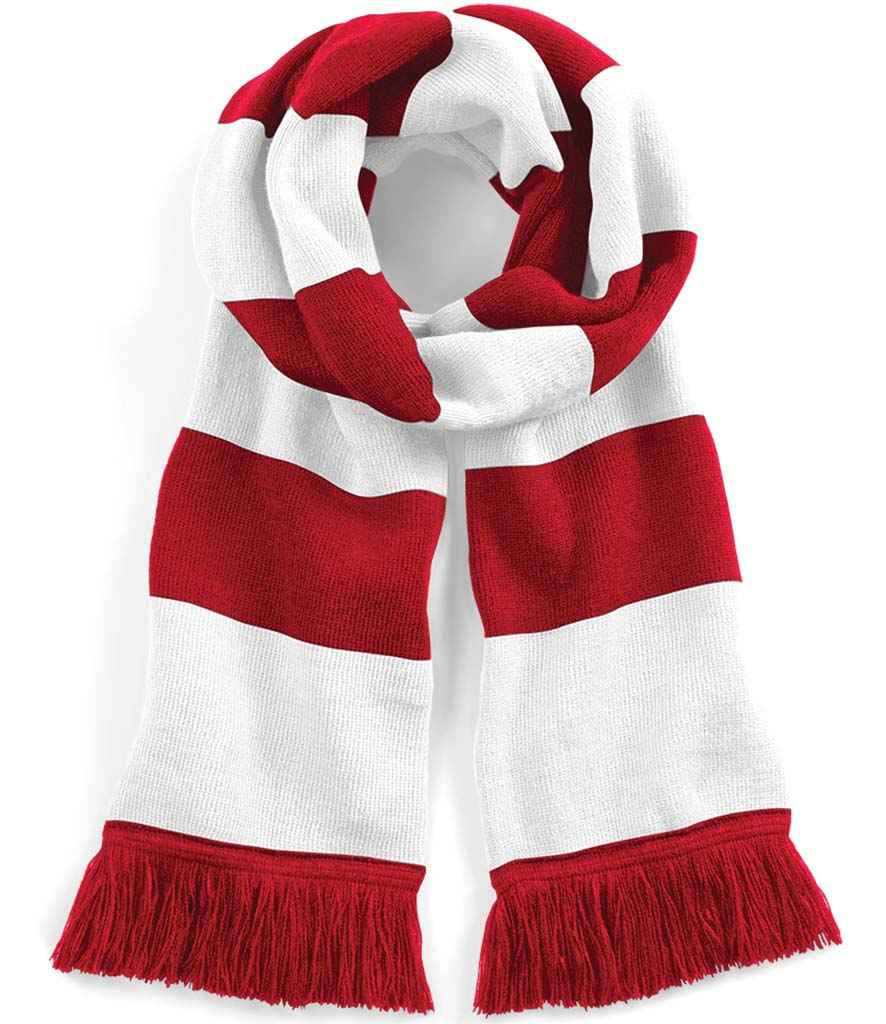 Beechfield Stadium Scarf - Classic Red/White
