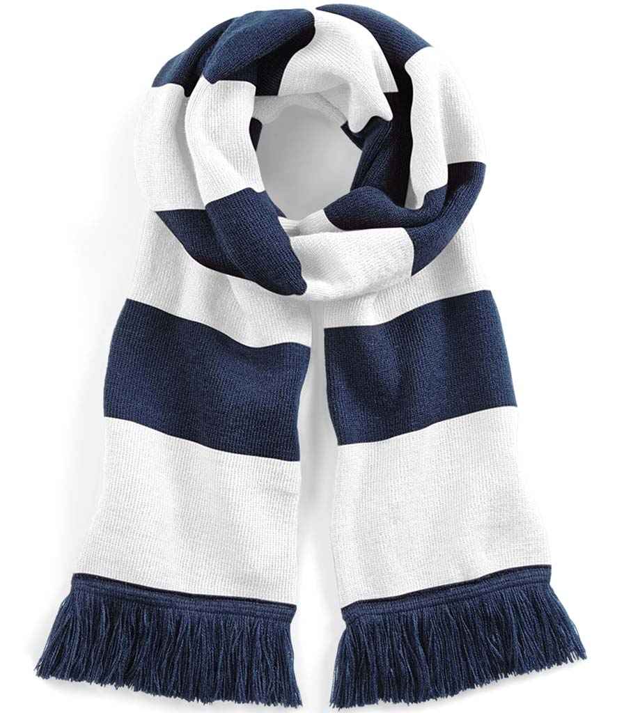 Beechfield Stadium Scarf - French Navy/White