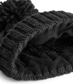 Beechfield Cable Knit Melange Beanie - Black