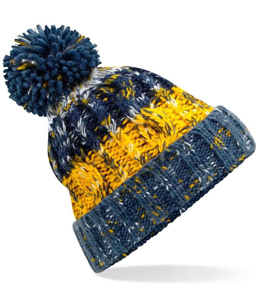 Beechfield Corkscrew Pom Pom Beanie - Morning Frost