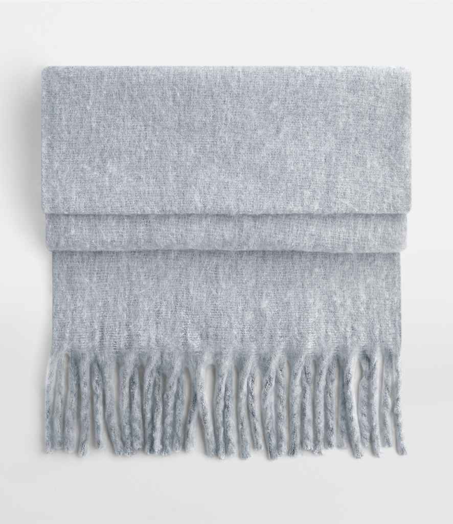 Beechfield Fluffy Scarf - Heather Grey
