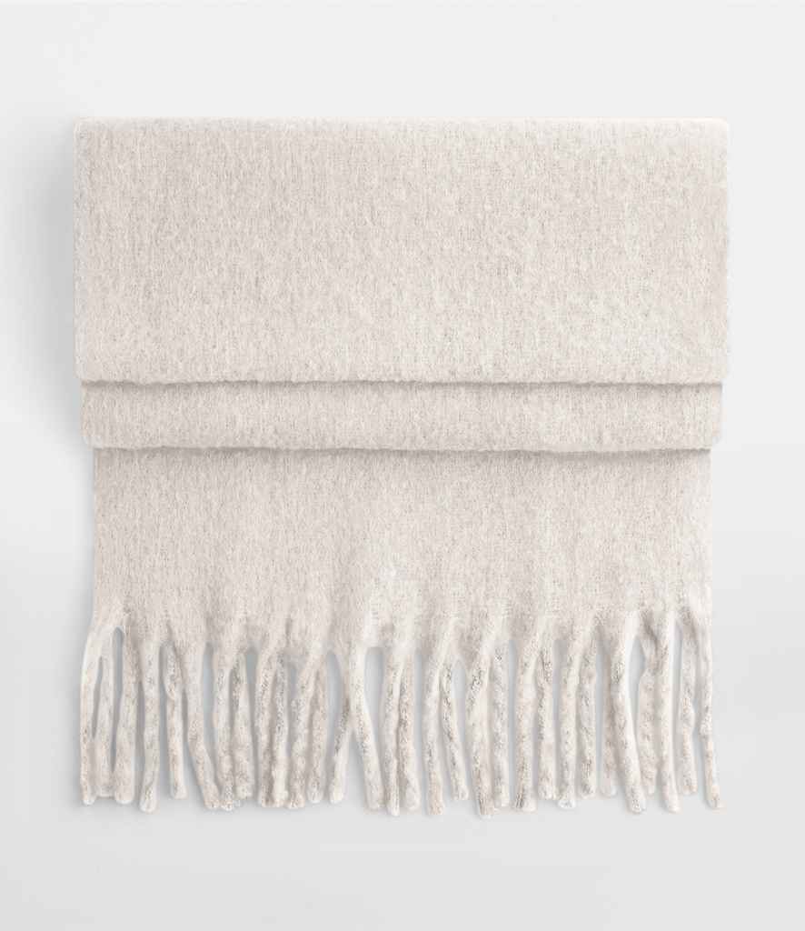 Beechfield Fluffy Scarf - Natural Stone