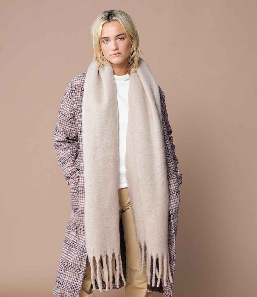 Beechfield Fluffy Scarf - Natural Stone