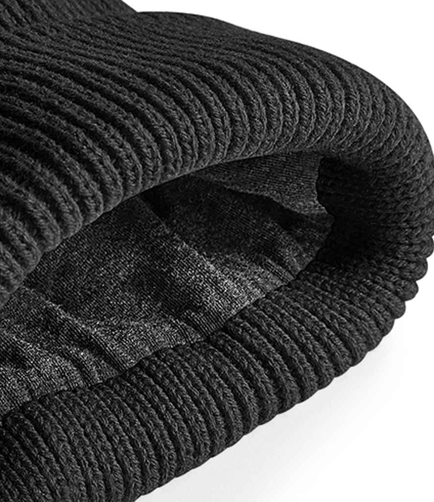 Beechfield Recycled Wind Resistant Breathable Elements Beanie - Black