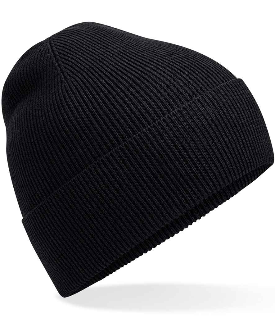 Beechfield Organic Cotton Fine Knit Beanie - Black