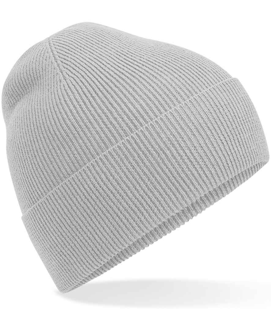 Beechfield Organic Cotton Fine Knit Beanie - Light Grey