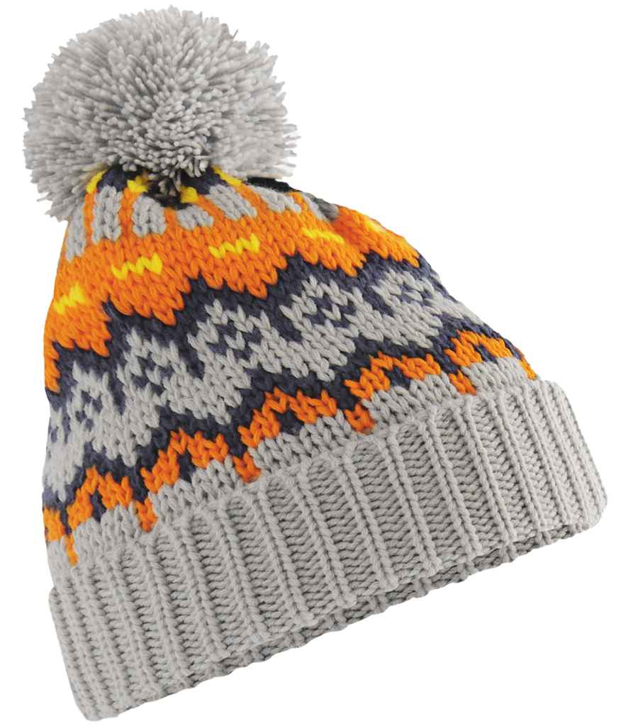 Beechfield Retro Ski Beanie - Glacier Grey