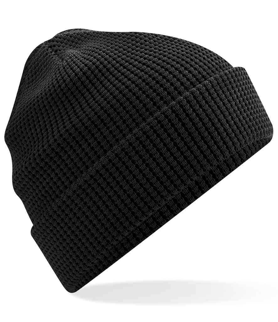 Beechfield Organic Cotton Waffle Beanie - Black