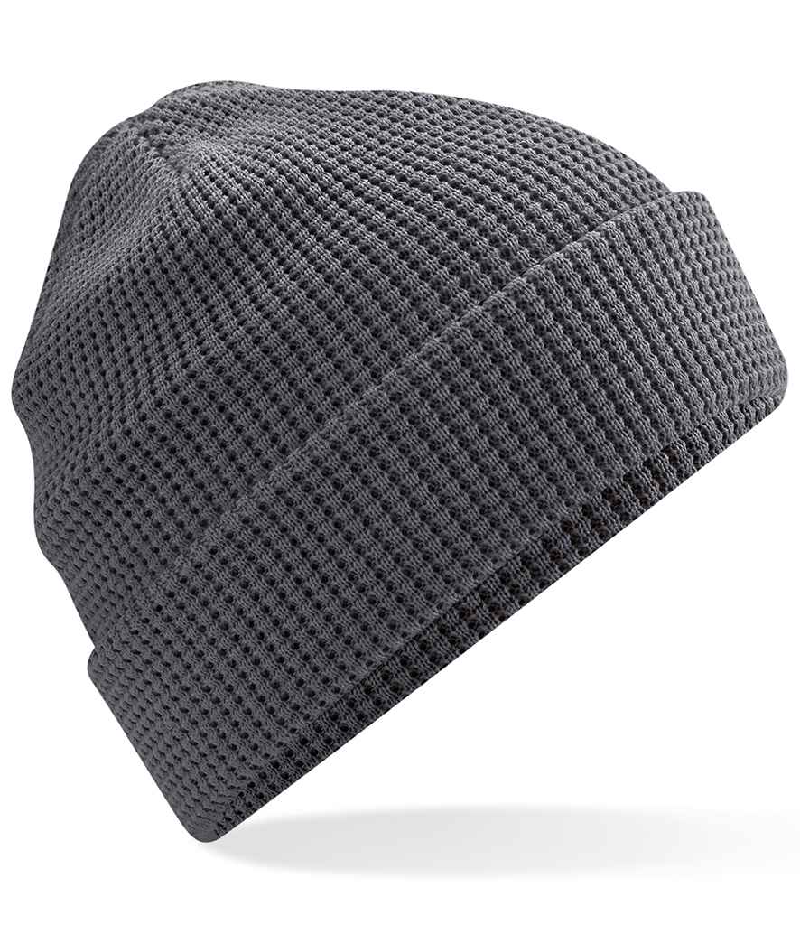 Beechfield Organic Cotton Waffle Beanie - Graphite Grey