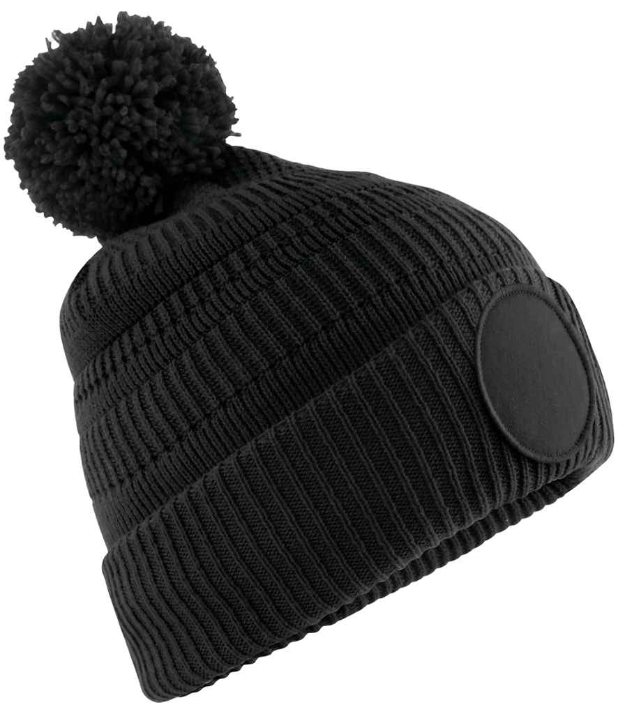 Beechfield Fan Patch Beanie - Black