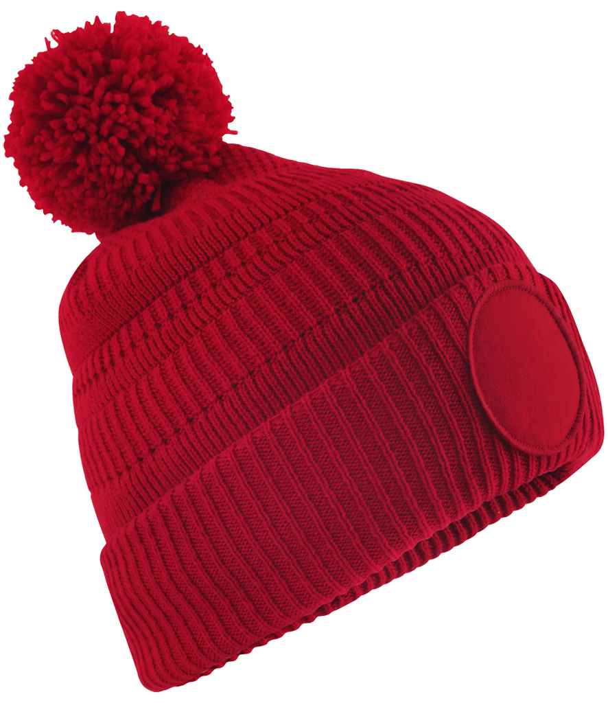 Beechfield Fan Patch Beanie - Classic Red
