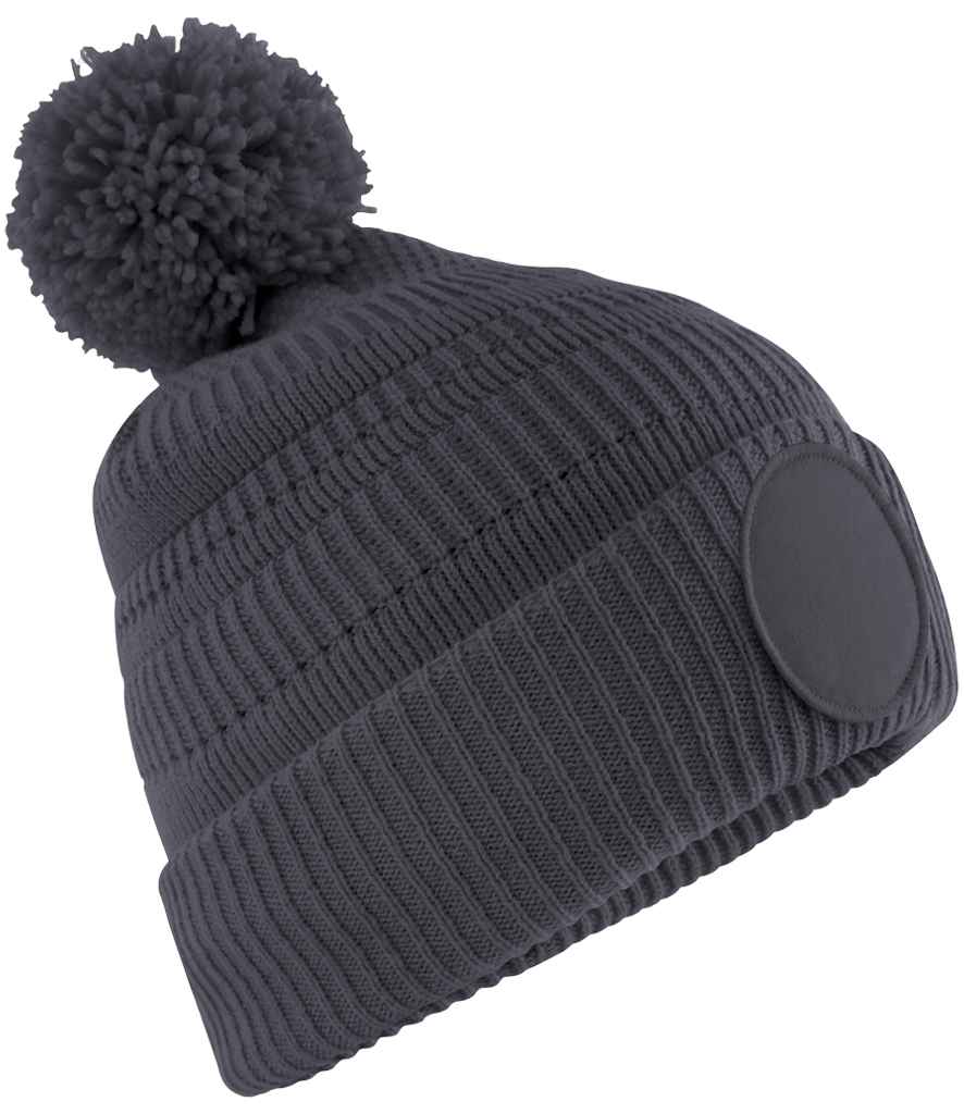 Beechfield Fan Patch Beanie - Graphite Grey