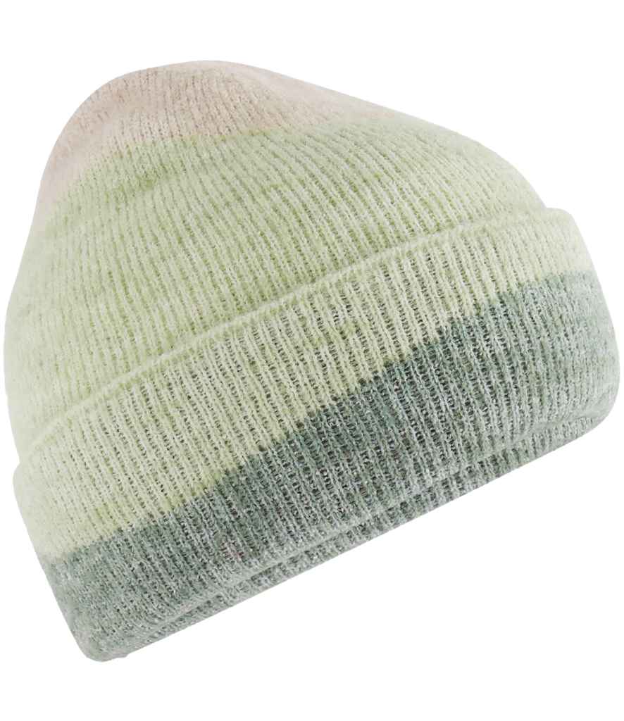 Beechfield Soft Wave Beanie - Almond/Pistachio/Dusty Green