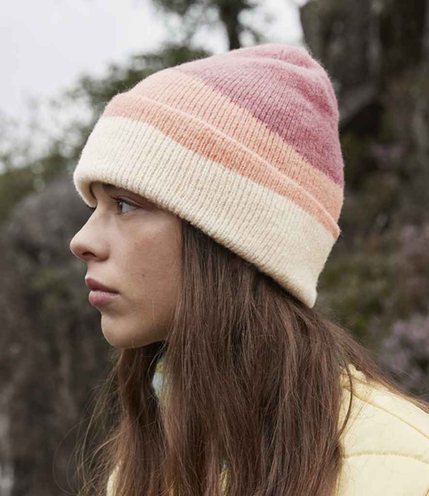 Beechfield Soft Wave Beanie - Rose/Peach/Vanilla