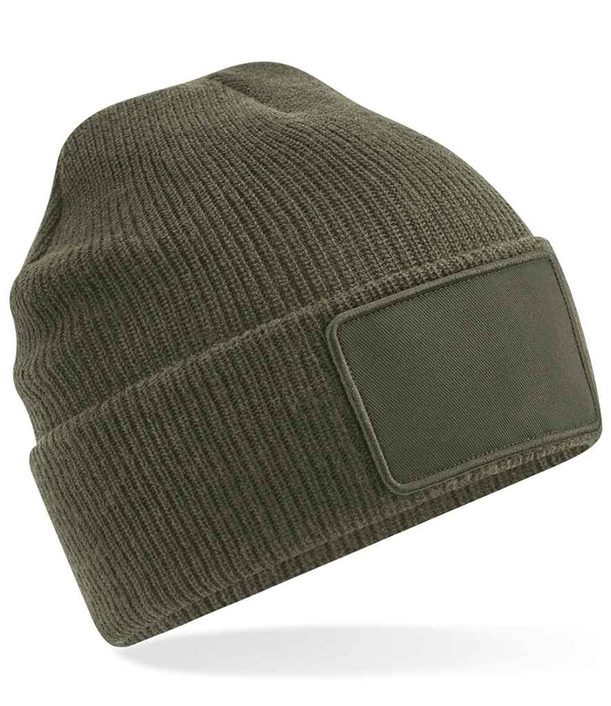 Beechfield Removable Patch Thinsulate™ Beanie - Military Green