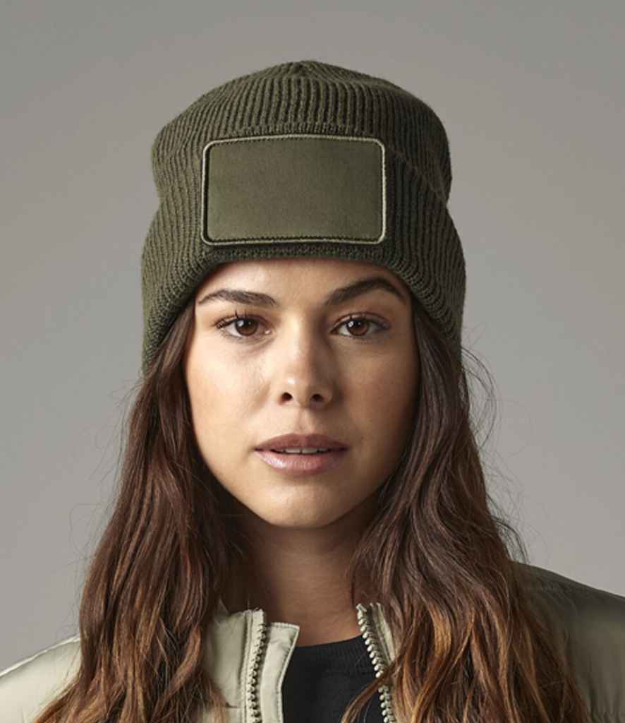 Beechfield Removable Patch Thinsulate™ Beanie - Military Green