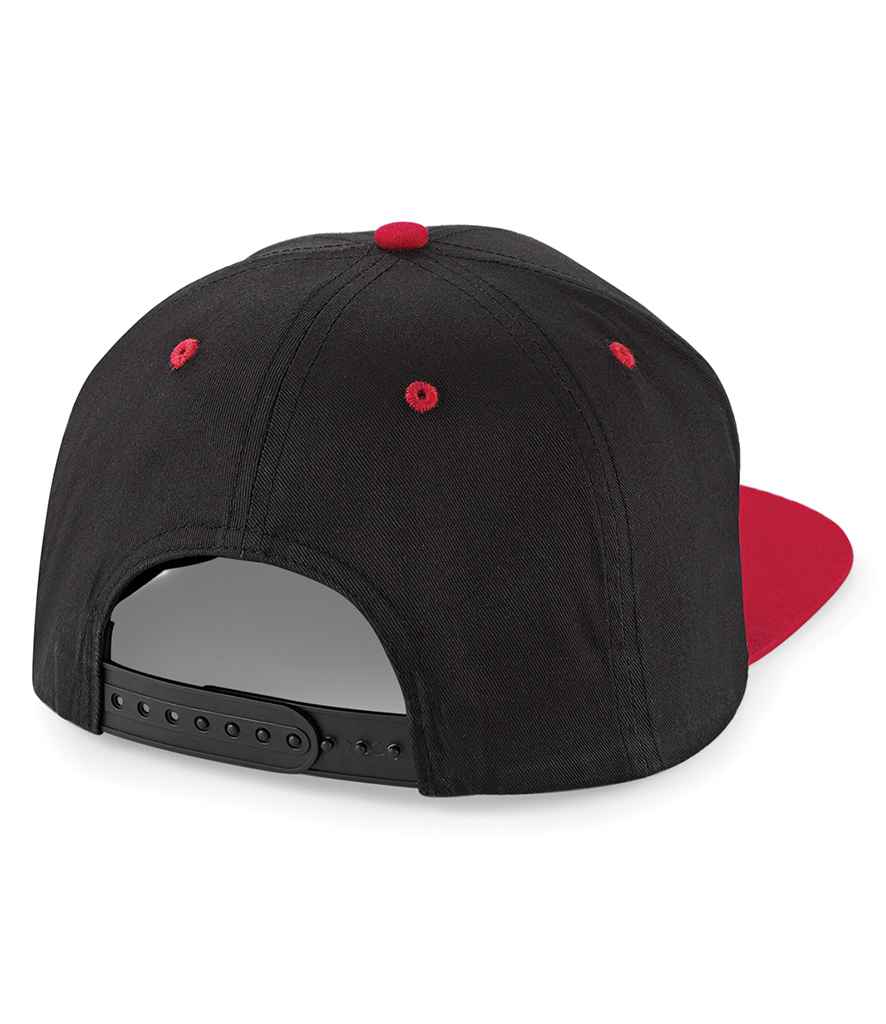 Beechfield 5 Panel Contrast Snapback - Black/Classic Red