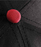 Beechfield 5 Panel Contrast Snapback - Black/Classic Red