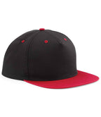 Beechfield 5 Panel Contrast Snapback - Black/Classic Red