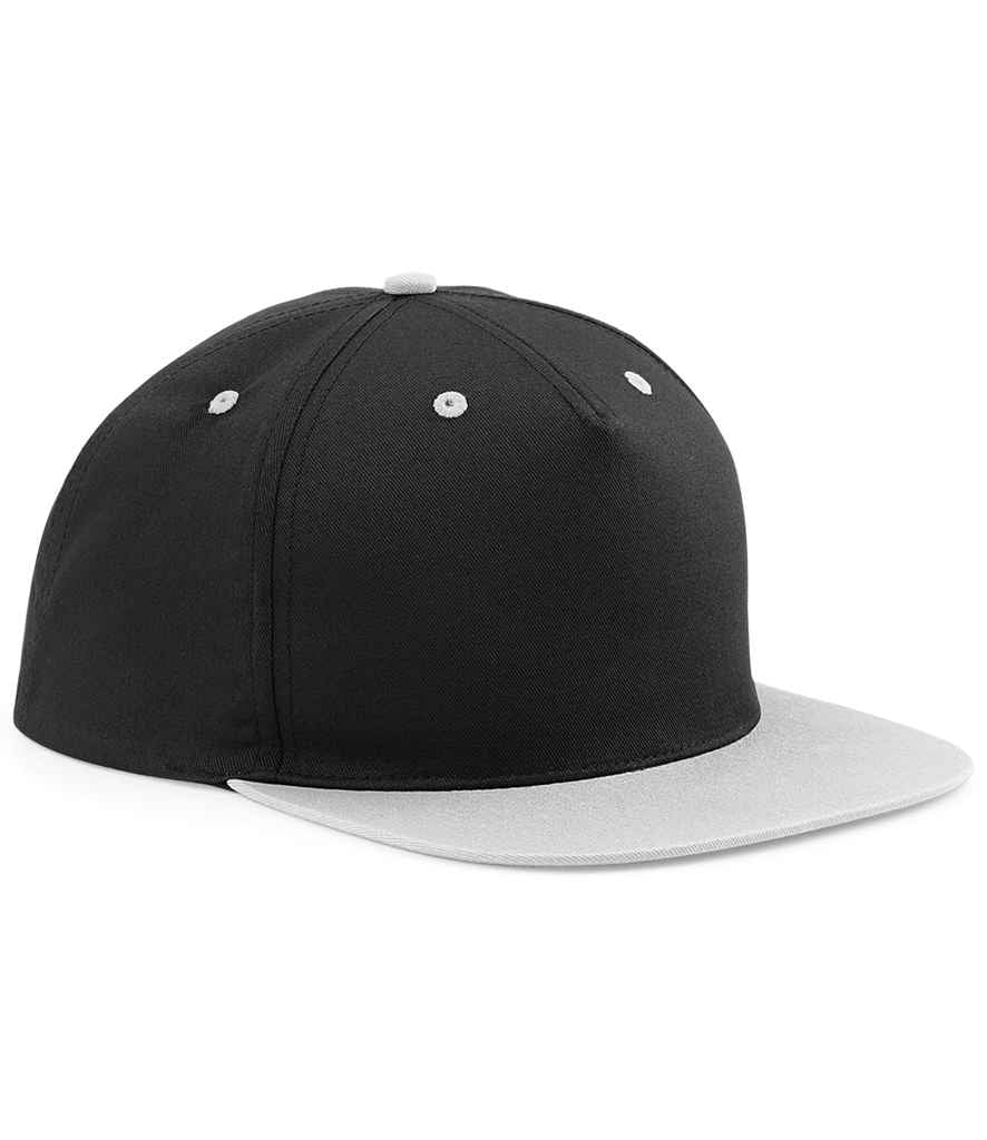 Beechfield 5 Panel Contrast Snapback - Black/Grey