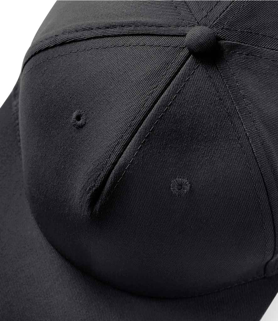 Beechfield 5 Panel Snapback Rapper Cap - Black