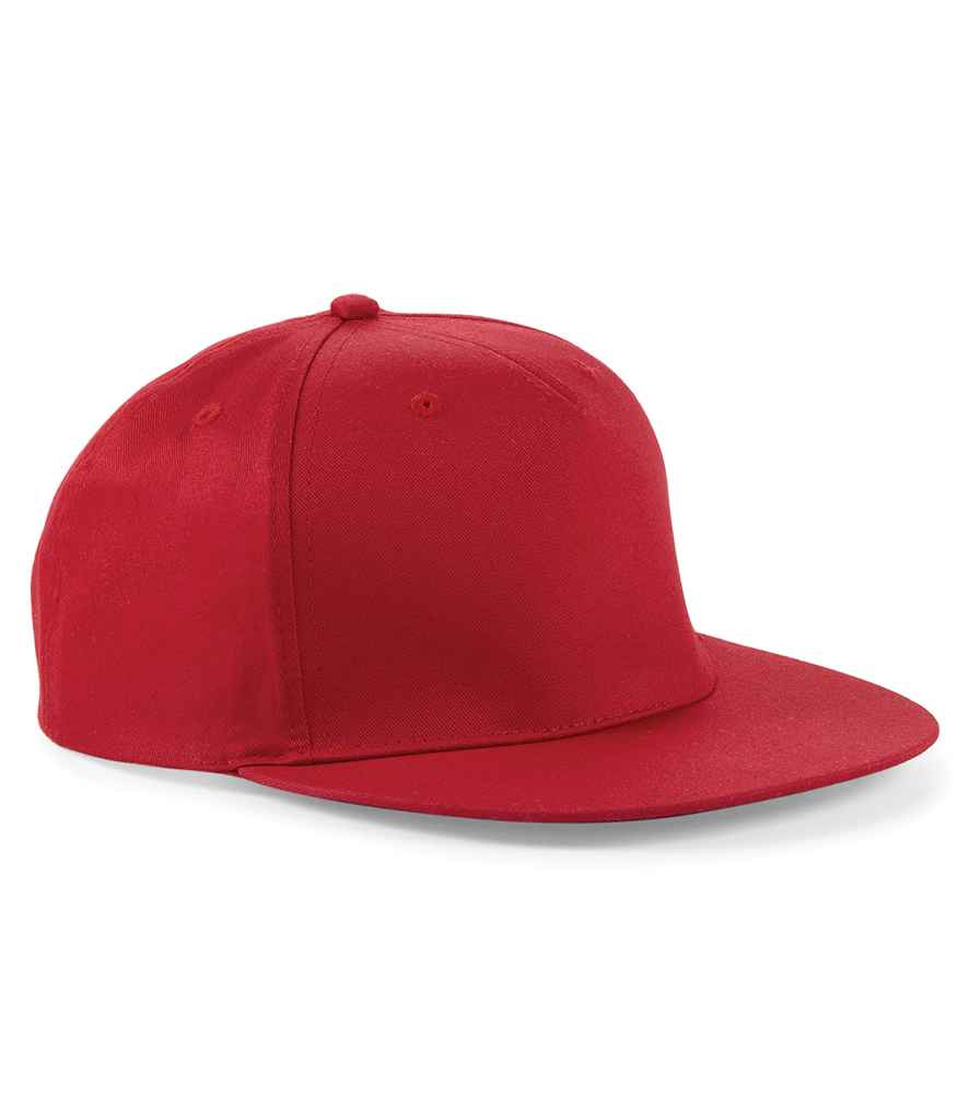 Beechfield 5 Panel Snapback Rapper Cap - Classic Red