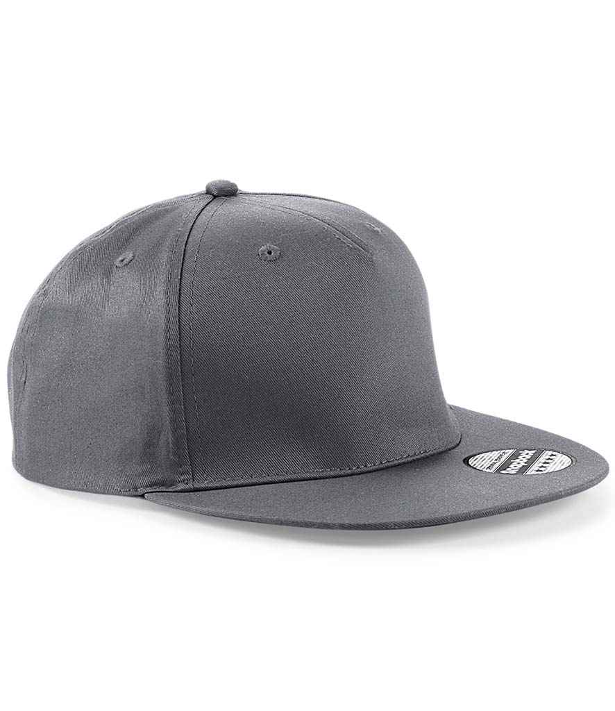 Beechfield 5 Panel Snapback Rapper Cap - Graphite Grey