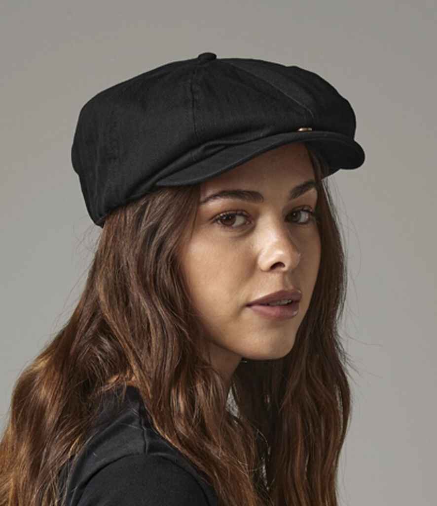Beechfield Newsboy Cap - Black