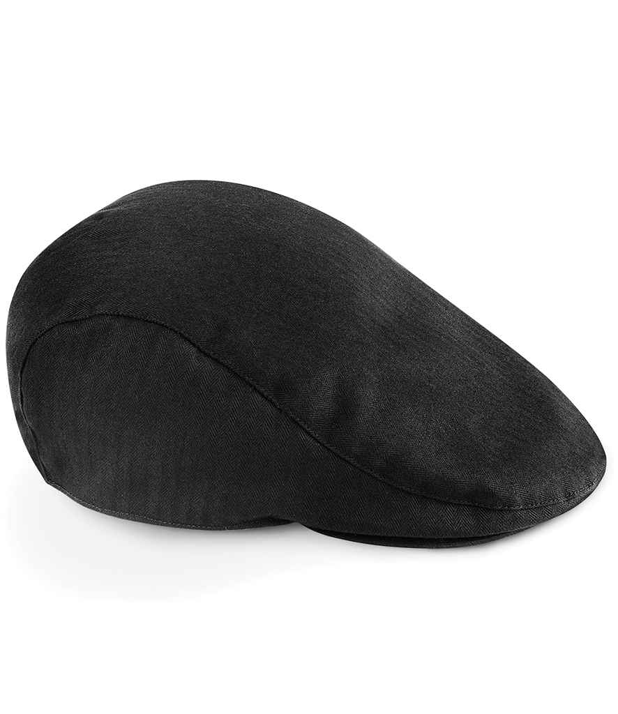 Beechfield Vintage Flat Cap - Black