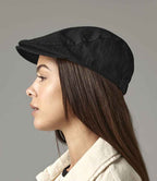 Beechfield Vintage Flat Cap - Black