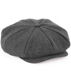 Beechfield Heritage Baker Boy Cap - Charcoal Herringbone