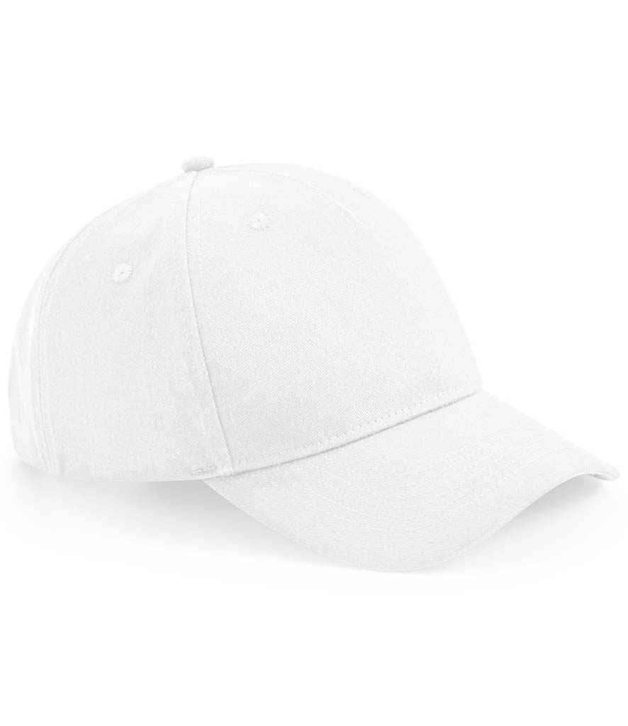 Beechfield Organic Cotton 5 Panel Cap - White