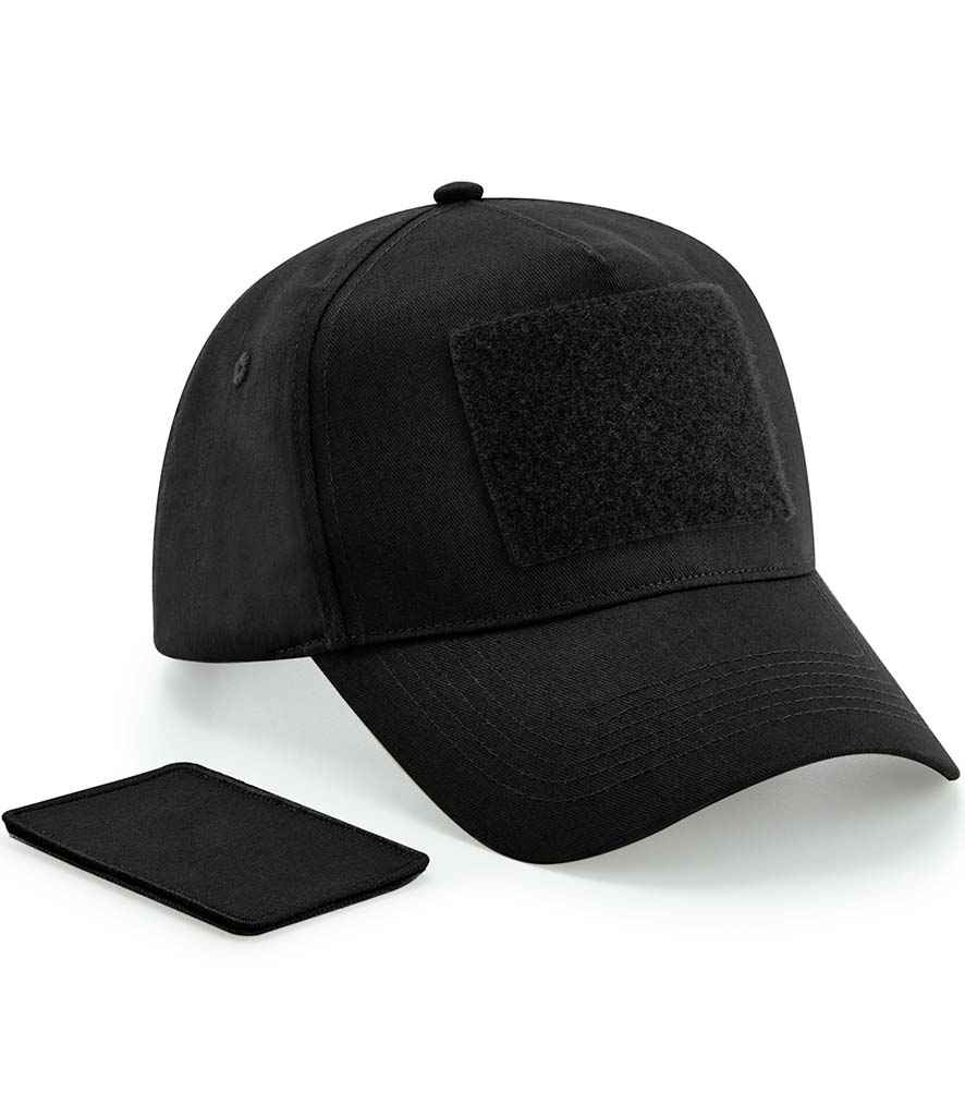 Beechfield Removable Patch 5 Panel Cap - Black