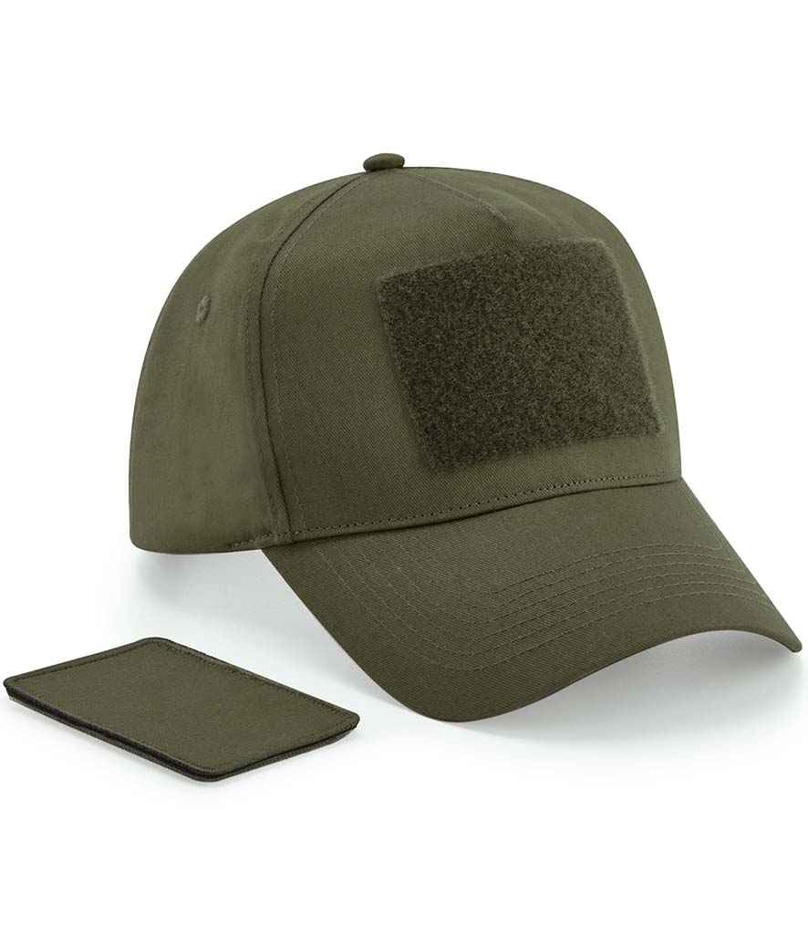 Beechfield Removable Patch 5 Panel Cap - Military Green