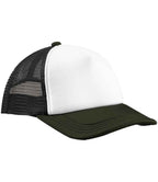 Beechfield Retro 5 Panel Trucker Cap - Black/Dark Olive
