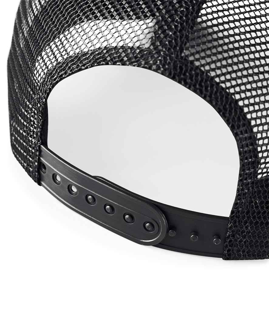 Beechfield Kids Snapback Trucker Cap - Black/Black