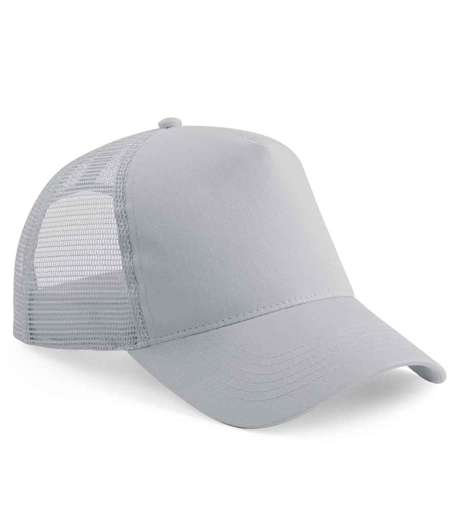 Beechfield Kids Snapback Trucker Cap - Light Grey/Light Grey