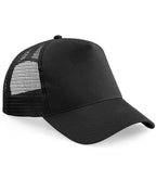 Beechfield Snapback Trucker Cap - Black/Black