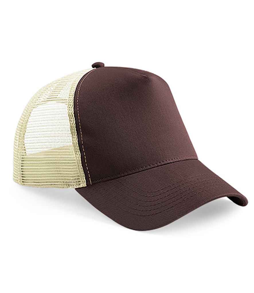 Beechfield Snapback Trucker Cap - Chocolate/Caramel